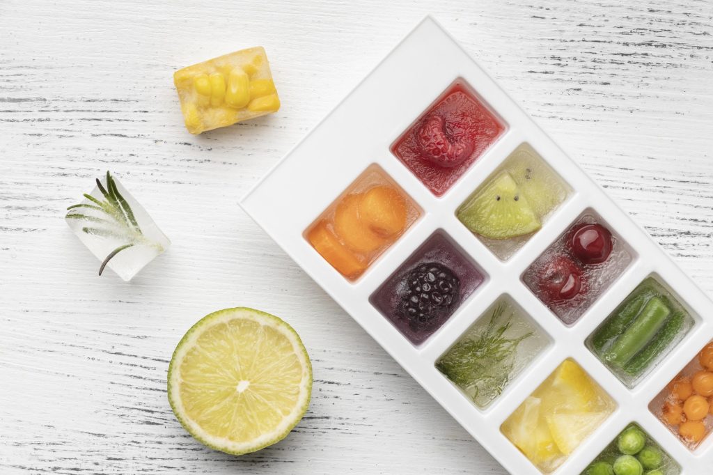 Fruit and Vegetable Ice Cubes